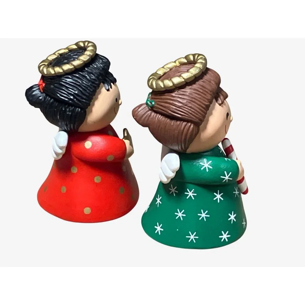 Hallmark Red Green Christmas Angel Salt and Pepper Shaker Set